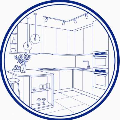 نورپردازی و لاین نوری کابینت
